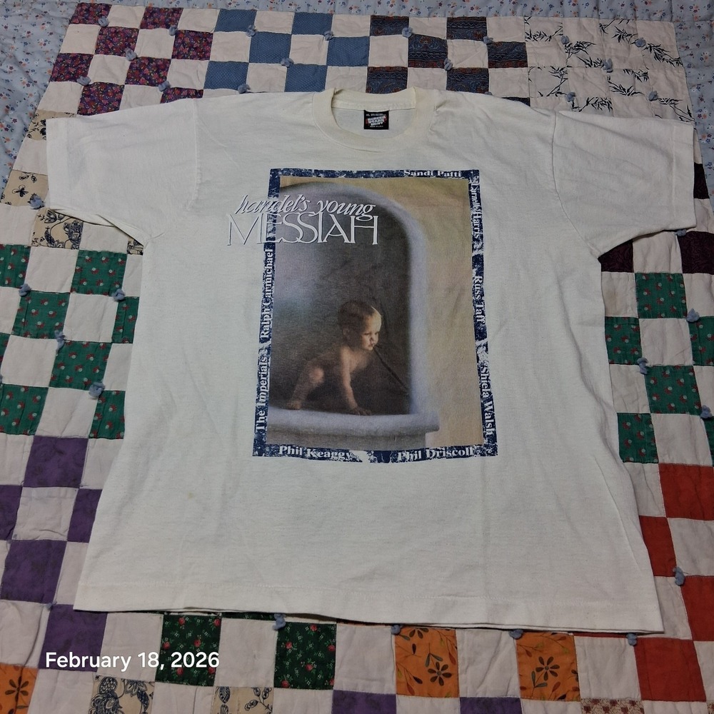 Vintage Handels Young Messiah Tour T Shirt‎ Size XL Screen Stars BEST Gospel